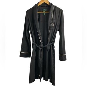 Ralph Lauren Black Robe with White Trim